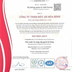 gạch không nung đạt chuẩn iso 9001 miền bắc