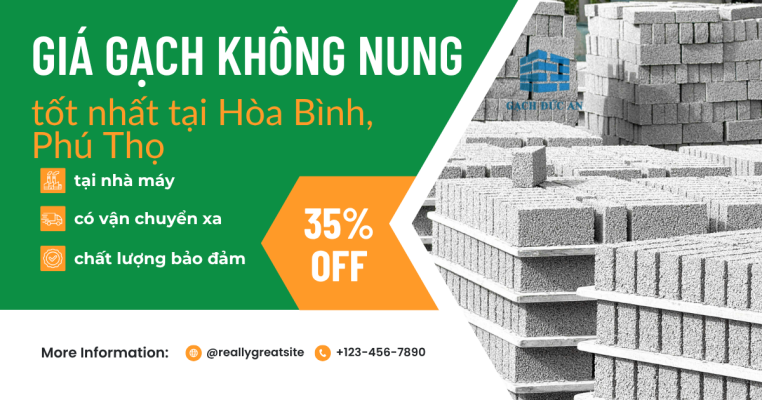 báo giá gạch không nung tại Hòa Bình, Phú Thọ mới nhất