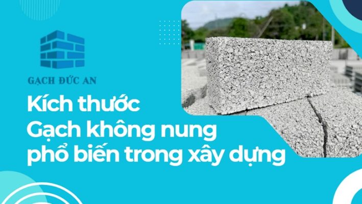 gạch không nung xi măng cốt liệu kích thước 21x10x60